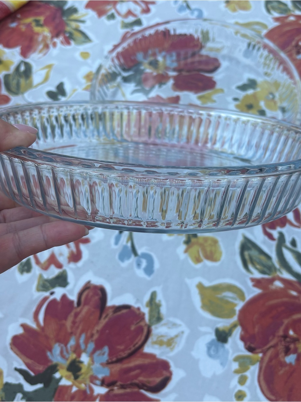2 Borcam Round Clear Glass Tart Baking Dishes Pans